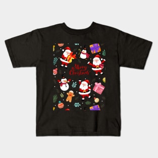 Merry Christmas Pattern Kids T-Shirt